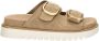 Nelson suède slippers beige - Thumbnail 1