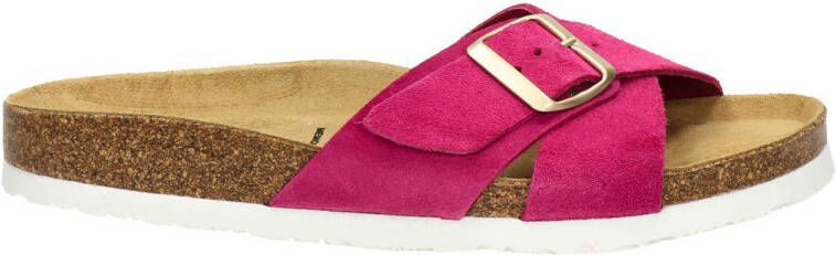 Nelson suède slippers roze