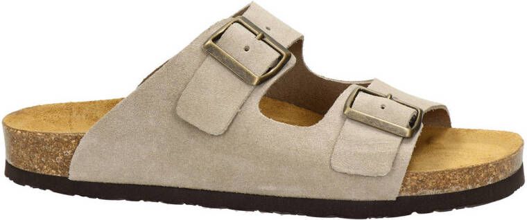 Nelson suède slippers taupe