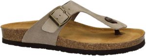 Nelson suède teenslippers beige