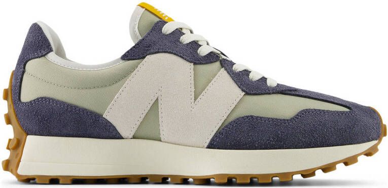 New Balance 327 sneakers grijsblauw mintgroen geel