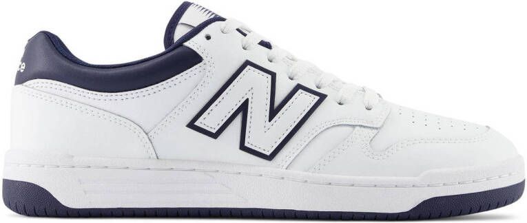 New Balance BB480 leren sneakers wit donkerblauw