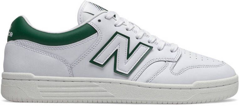 New Balance BB480 leren sneakers wit groen