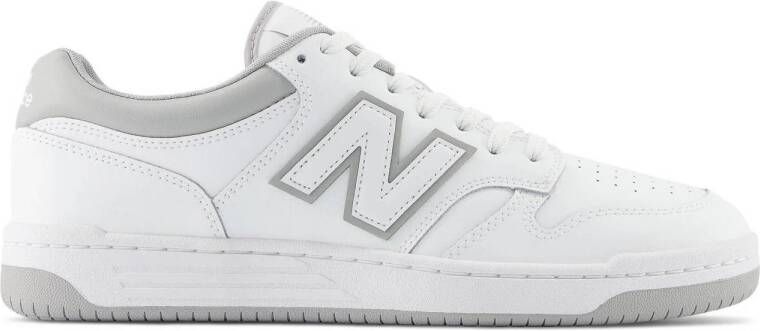 New Balance BB480 leren sneakers wit lichtgrijs