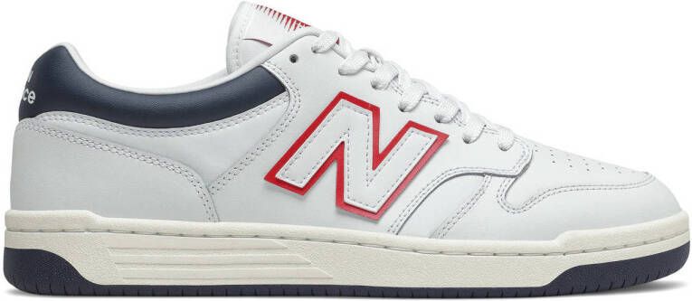 New Balance 480 leren sneakers wit zwart rood