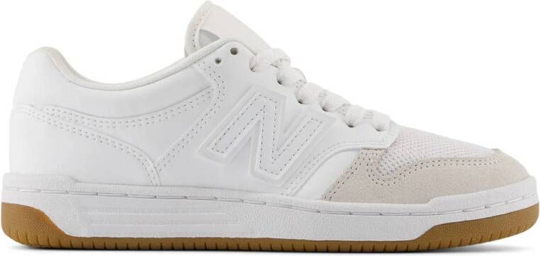 New Balance 480 sneakers wit beige Jongens Meisjes Leer Effen 36