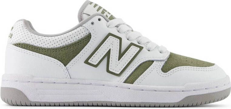 New Balance 480 sneakers wit olijfgroen