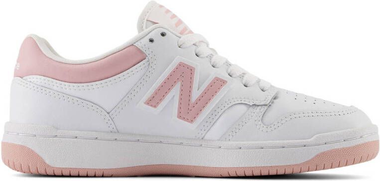 New Balance 480 sneakers wit roze Jongens Meisjes Leer Meerkleurig 39