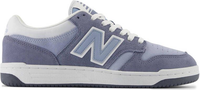 New Balance BB480 suède sneakers grijsblauw lichtblauw