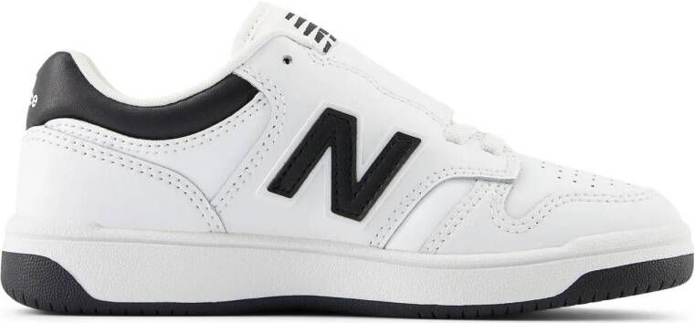 New Balance 480 V1 sneakers wit zwart Leer Effen 33.5