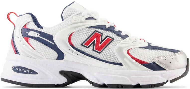 New Balance 530 sneakers wit donkerblauw rood