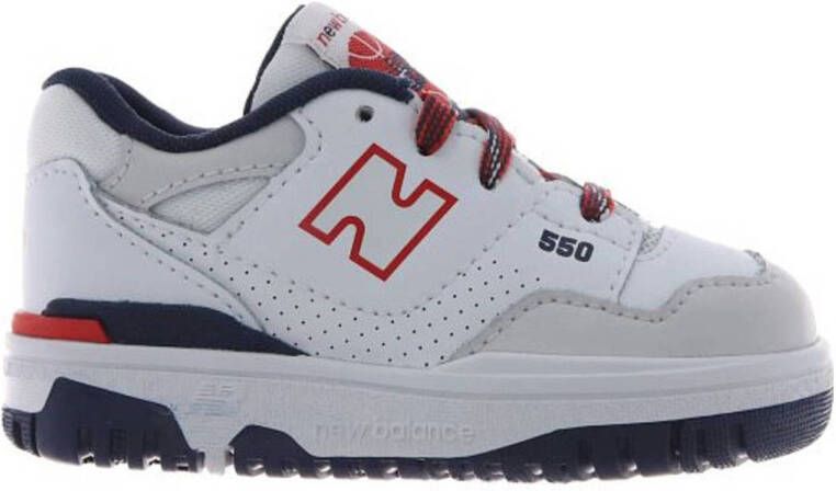 New Balance 550 sneakers wit blauw rood