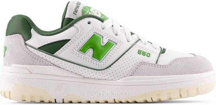New Balance 550 sneakers wit groen