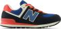 New Balance 574 sneakers antraciet rood blauw Grijs Suede 37 - Thumbnail 1