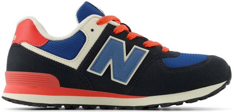 New Balance 574 sneakers antraciet rood blauw Grijs Suede 37