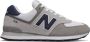 New Balance Logo Bimateriaal Sneakers Grijs Gray Heren - Thumbnail 1