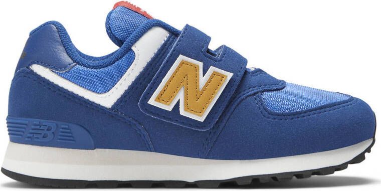 New Balance 574 V1 sneakers blauw wit geel Jongens Meisjes Suede Meerkleurig 34.5