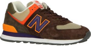 New Balance 574 sneakers bruin donkergroen