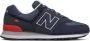 New Balance Classic 574 Heren Sneakers Sportschoenen schoenen Navy Blauw ML574EAE - Thumbnail 1