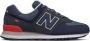 New Balance Classic 574 Heren Sneakers Sportschoenen schoenen Navy Blauw ML574EAE - Thumbnail 1
