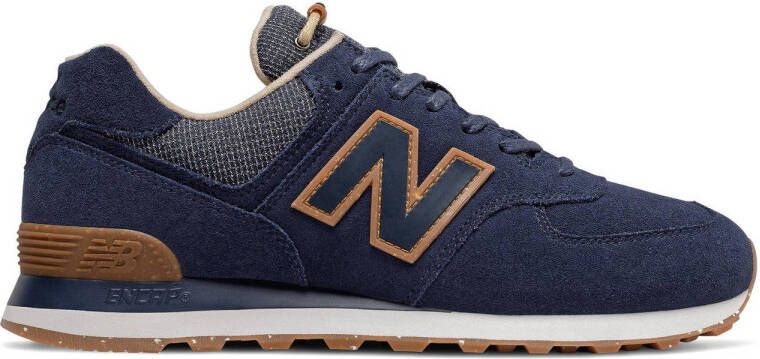 New Balance 574 sneakers donkerblauw cognac