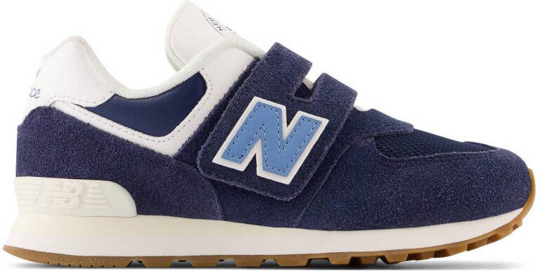 New Balance 574 sneakers donkerblauw wit Jongens Meisjes Suede Logo 34.5