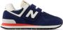 New Balance 574 sneakers donkerblauw wit rood - Thumbnail 1