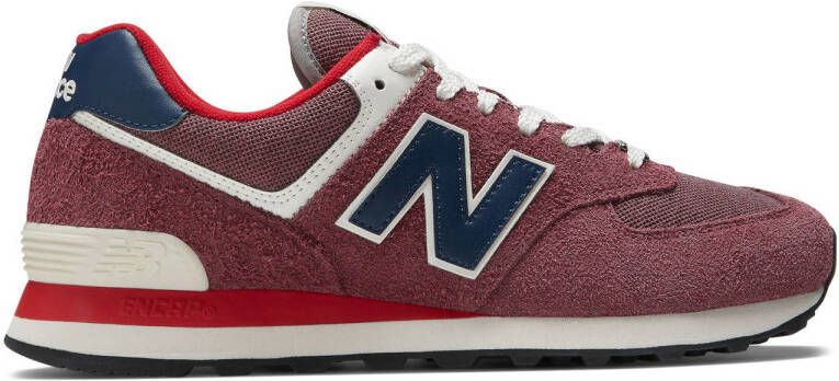 New Balance 574 sneakers donkerrood blauw wit