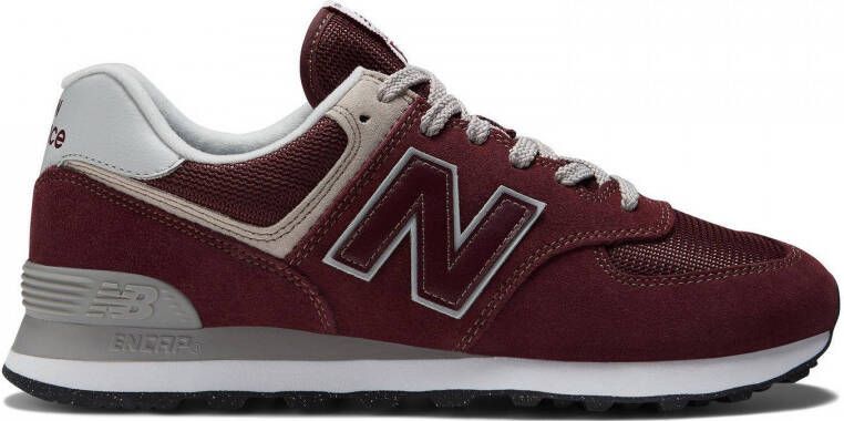 New Balance 574 sneakers donkerrood grijs