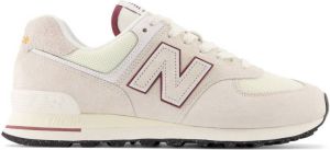 New Balance 574 sneakers ecru donkerrood
