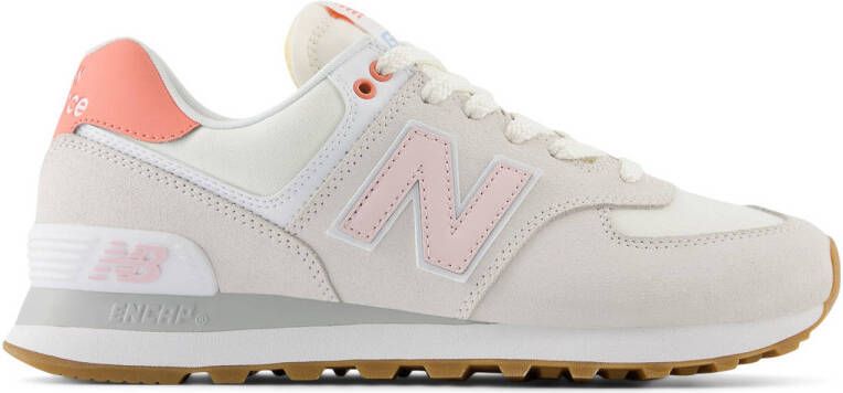 New Balance 574 sneakers ecru roze
