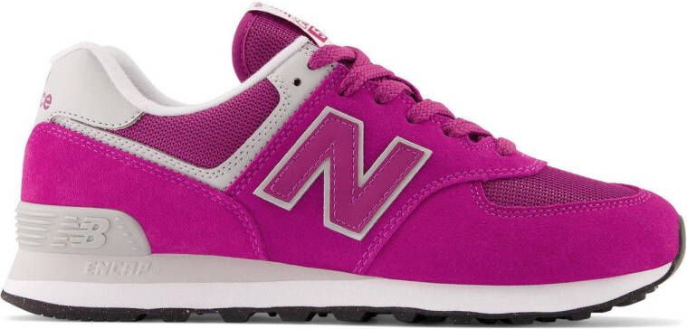 New Balance 574 sneakers fuchsia lichtgrijs