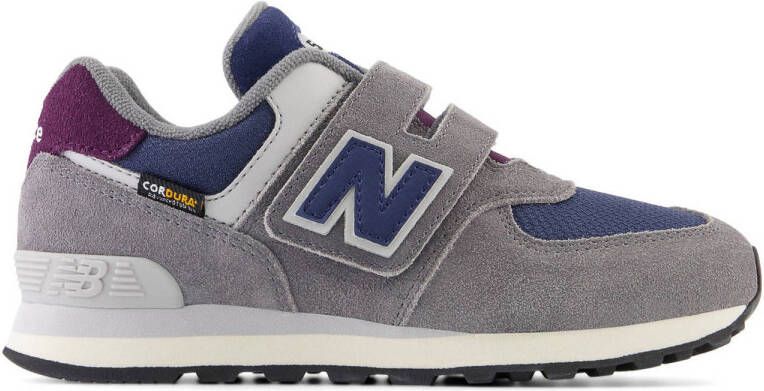 New Balance 574 sneakers grijs blauw aubergine