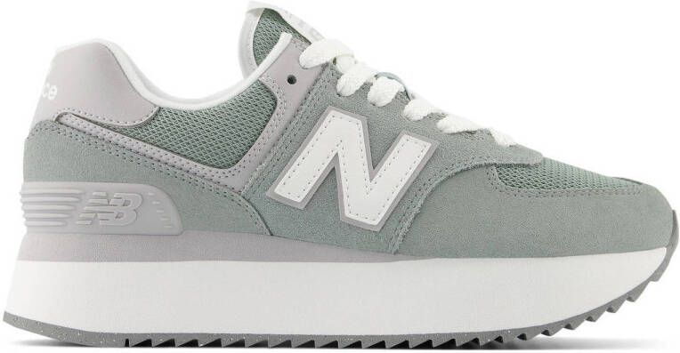 New Balance 574 sneaker van su de met details van leer Schoenen