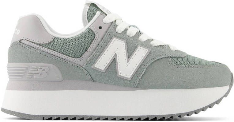 New Balance 574 sneakers grijsgroen wit