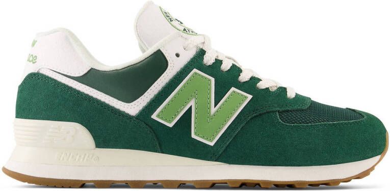 New Balance Donkergroene suède 574 sneakers Groen Heren