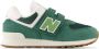 New Balance 574 sneakers groen wit Jongens Meisjes Suede Logo 34.5 - Thumbnail 2