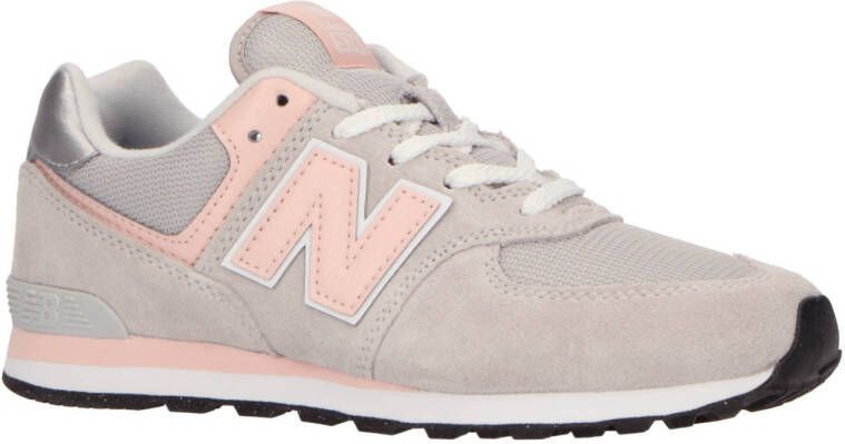 New Balance 574 sneakers lichtgrijs lichtroze