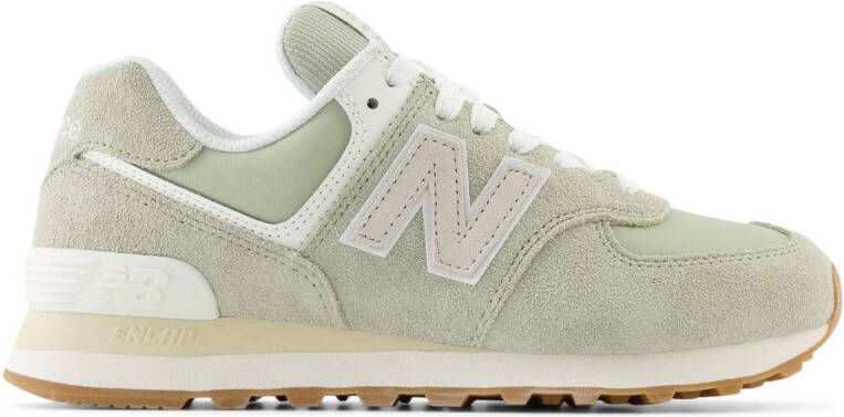 New Balance 574 sneakers lichtgroen ecru wit