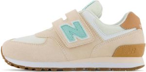 New Balance 574 sneakers lichtroze mintgroen ecru