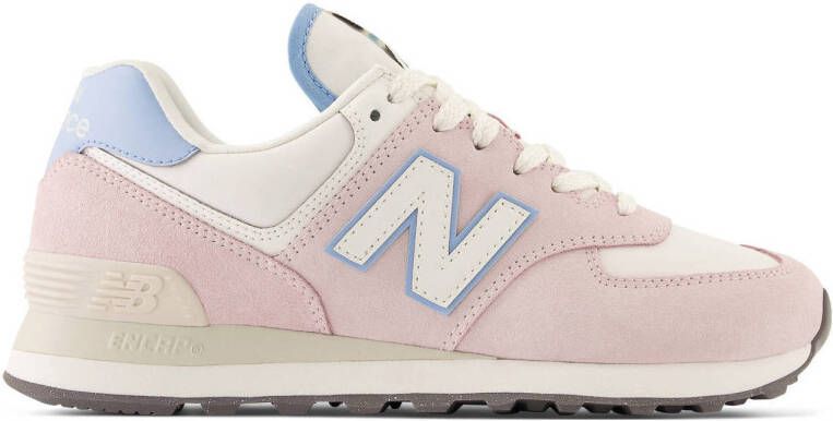 New Balance 574 sneakers roze beige blauw