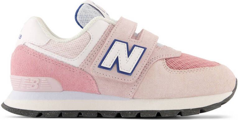 New Balance 574 sneakers roze wit donkerblauw