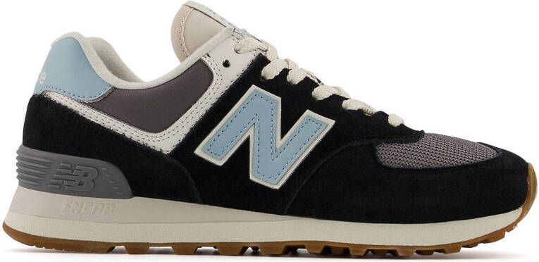 New Balance 574 sneakers zwart grijs lichtblauw