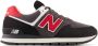 New Balance 574 sneakers zwart rood grijs - Thumbnail 1