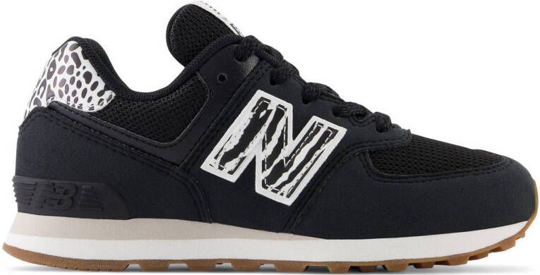 New Balance 574 sneakers wit zwart Suede Meerkleurig 36