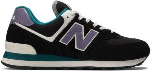 New Balance 574 sneakers zwart wit lila