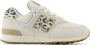 New Balance 574 V1 sneakers dierenprint offwhite blauw Ecru Suede 34.5 - Thumbnail 1