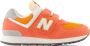 New Balance 574 V1 sneakers oranje wit grijs Suede Meerkleurig 33.5 - Thumbnail 1