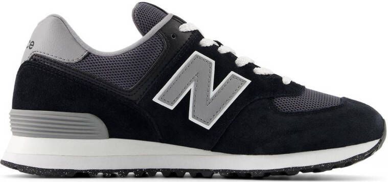 New Balance Klassieke Sneakers met Leren Bovenwerk Black Heren