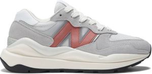 New Balance Grijze Rode Canvas Sneakers 5740Slc Wit Dames